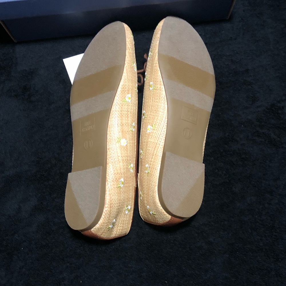 Free Assembly Women's Raffia Daisy Ballet Flats with Bow, Size 10, Memory Foam - Picture 5 of 5